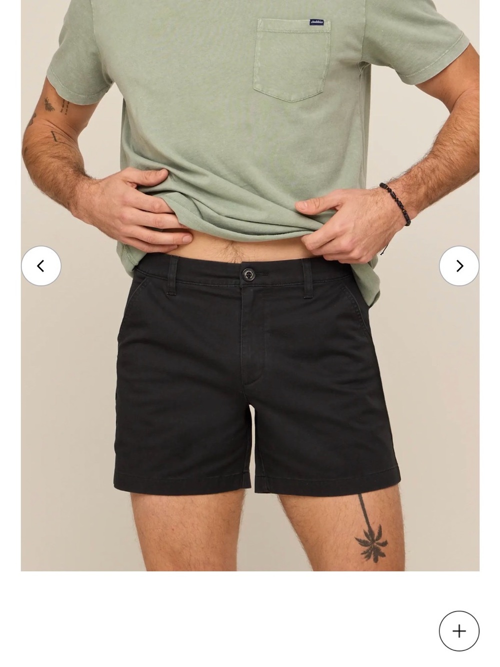 chubbies Black Flat Front Chino Shorts